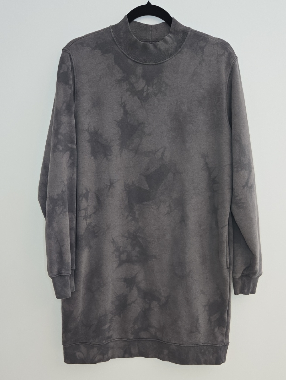 GAP Charcoal Tie-Dye Sweatshirt Dress